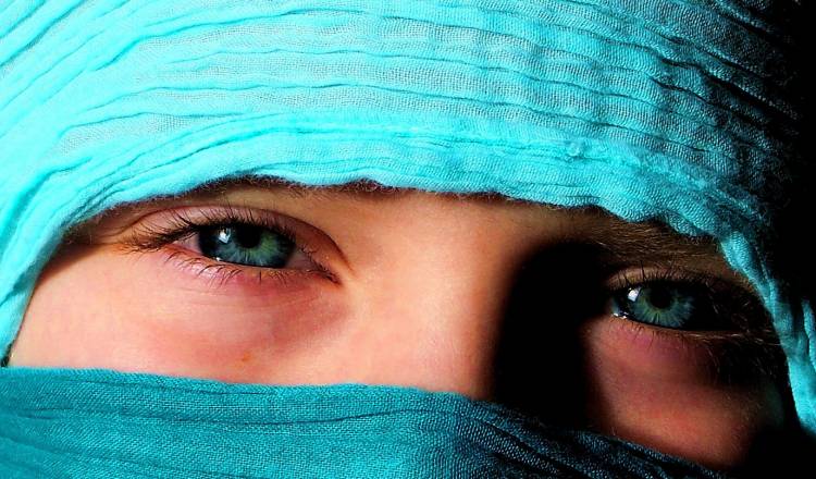 Woman with headscarf